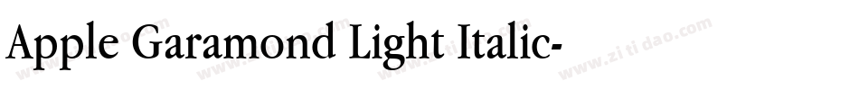 Apple Garamond Light Italic字体转换
